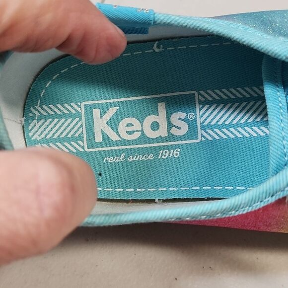 Ked's Kid's 4.5 Pastel Metallic Bright Sneaker - New - Picture 5 of 7